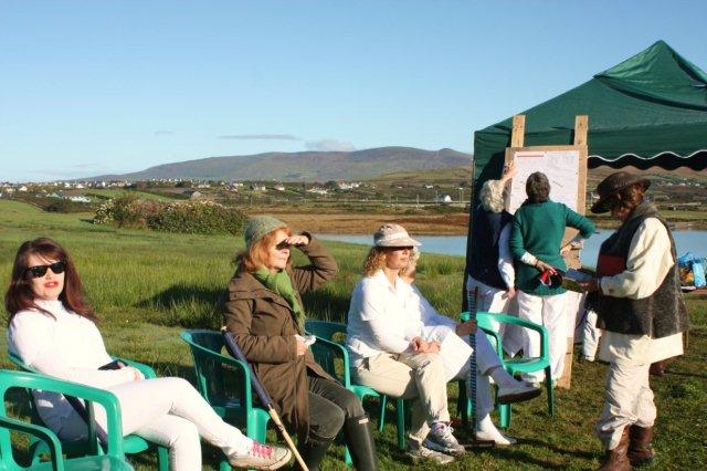 Enjoying the croquet and the October sunshine